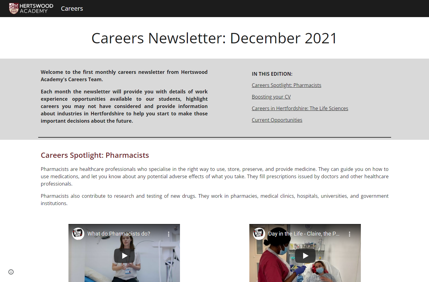 Careers Newsletter